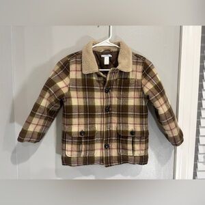 Janie and Jack Quilted Wool Plaid Jacket Little Boy Size 6